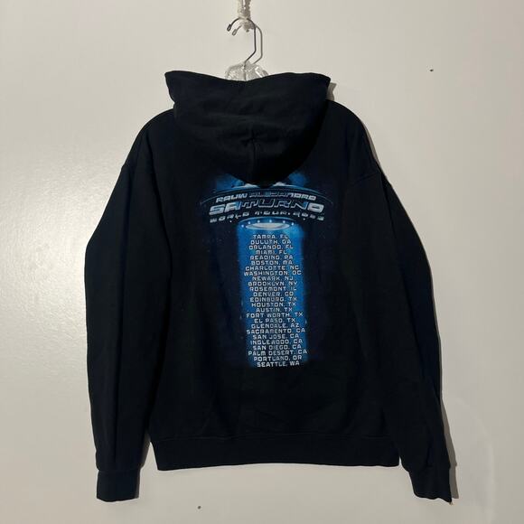 Rauw Alejandro Saturno Tour 2023 Black Graphic Pullover Hoodie Size Medium - Picture 4 of 6